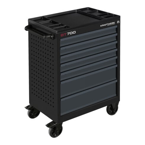 KRAFTWERK BT700 Werkstattwagen | 337-tlg. Werkzeugset 7 Schubladen BASIC Line Anthrazit Made in Germany - KW-102.117.109