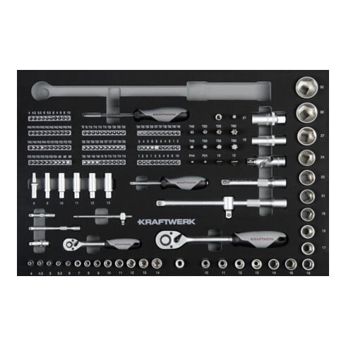 KRAFTWERK LT700 Werkstattwagen BASIC, 7 Schubladen, 259-tlg., anthrazit – Made in Germany mit Jahren Garantie - KW-102.107.216