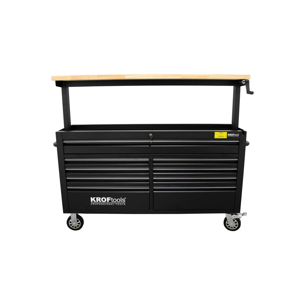 KROFtools Robuster 61" Werkstattwagen mit 9 Schubladen und Hebearbeitsplatte - Tools.de TP Profishop GmbH