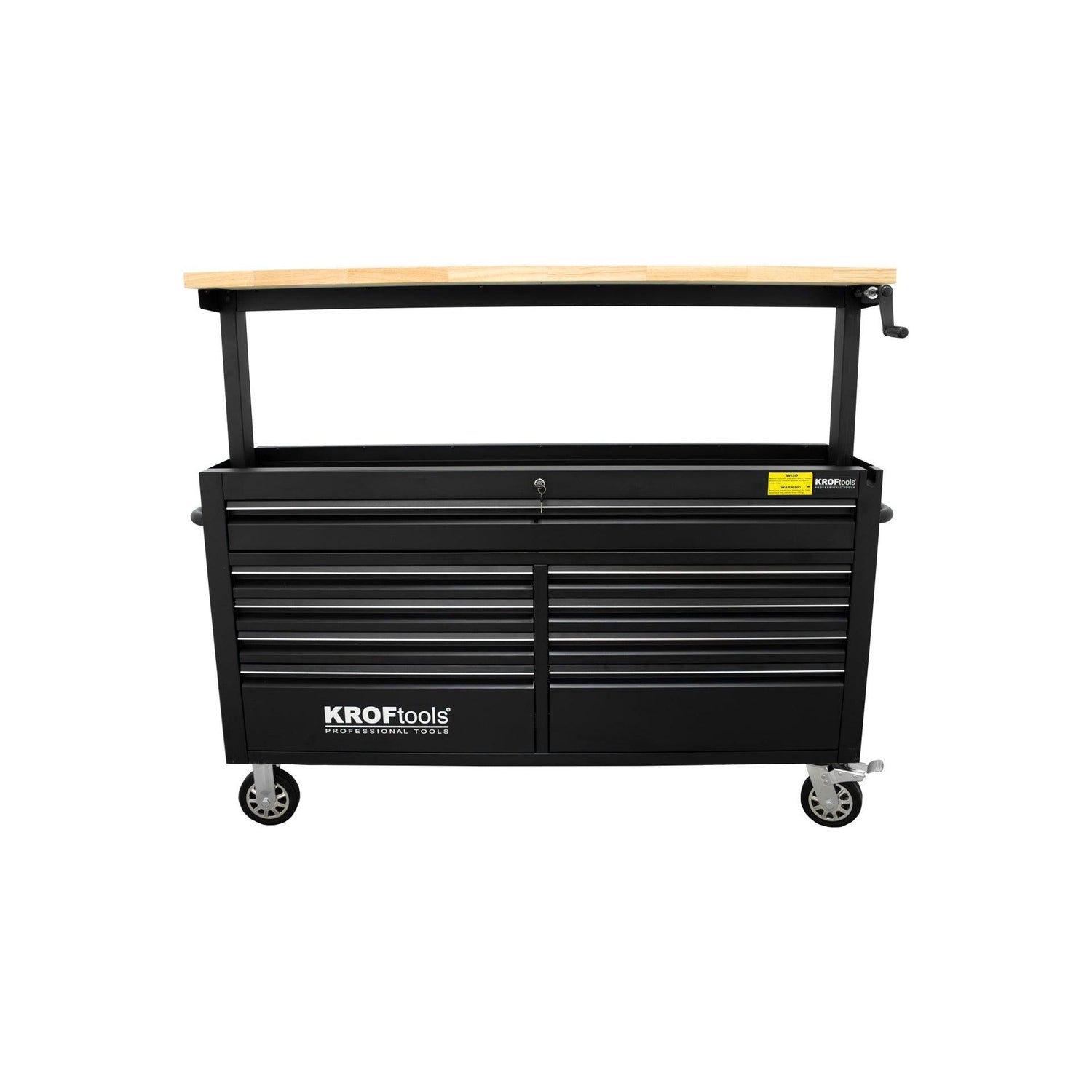 KROFtools Robuster 61" Werkstattwagen mit 9 Schubladen und Hebearbeitsplatte - Tools.de TP Profishop GmbH
