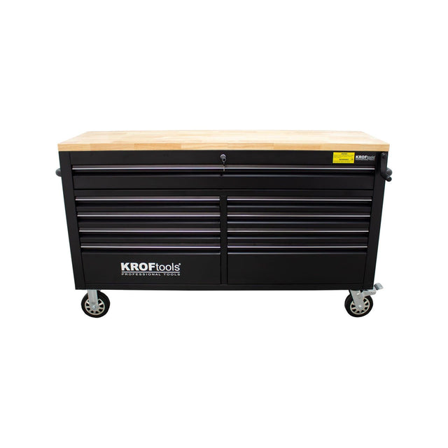 KROFtools Robuster 61" Werkstattwagen mit 9 Schubladen und Hebearbeitsplatte - Tools.de TP Profishop GmbH