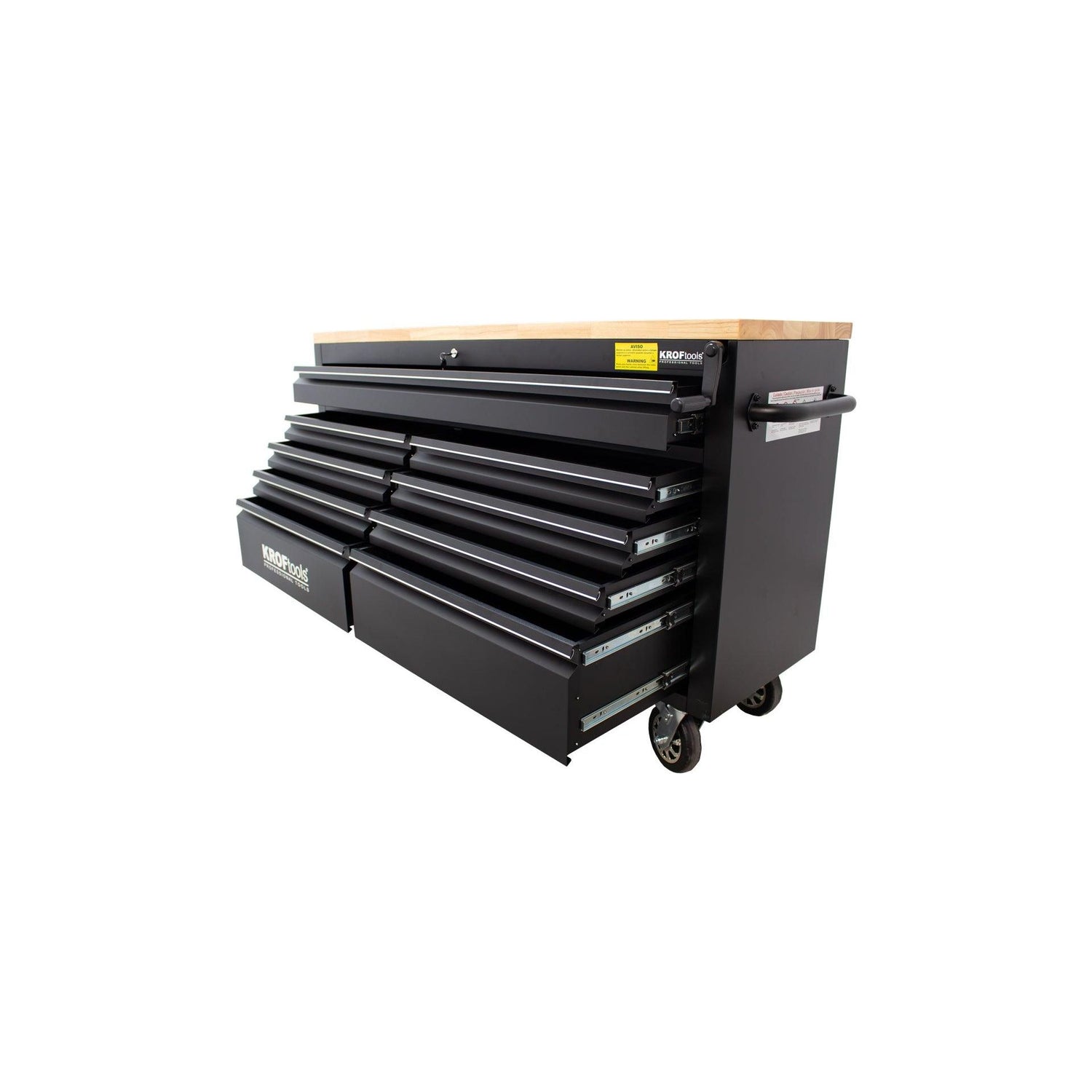 KROFtools Robuster 61" Werkstattwagen mit 9 Schubladen und Hebearbeitsplatte - Tools.de TP Profishop GmbH