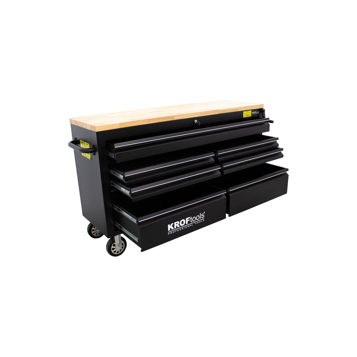 KROFtools Robuster 61" Werkstattwagen mit 9 Schubladen und Hebearbeitsplatte - Tools.de TP Profishop GmbH