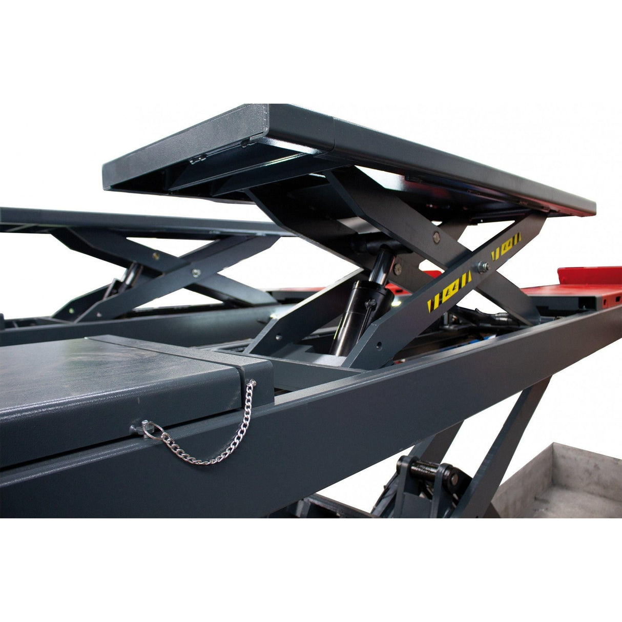 KROFtools Unterflur 3.5t Profi Scherenhebebühne mit integriertem Achsfreiheber, LED Beleuchtung / Radfreiheber / 3500kg 400V Hebebühne / hydraulische Scherenhebebühne Modell 9824 - Tools.de TP Profishop GmbH