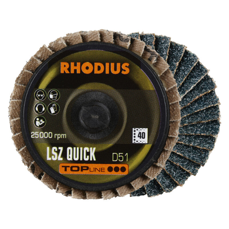 Rhodius Fächerscheibe Roloc, Ø50mm, K40, 3x R395060