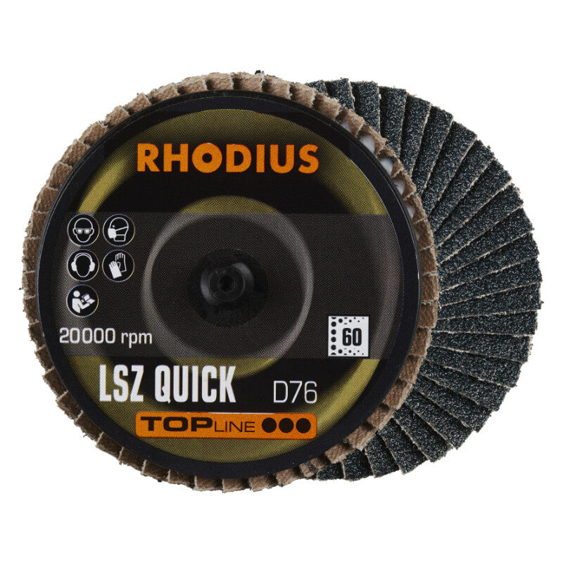 Rhodius Fächerscheibe Roloc, Ø75mm, K60, 3x R395054