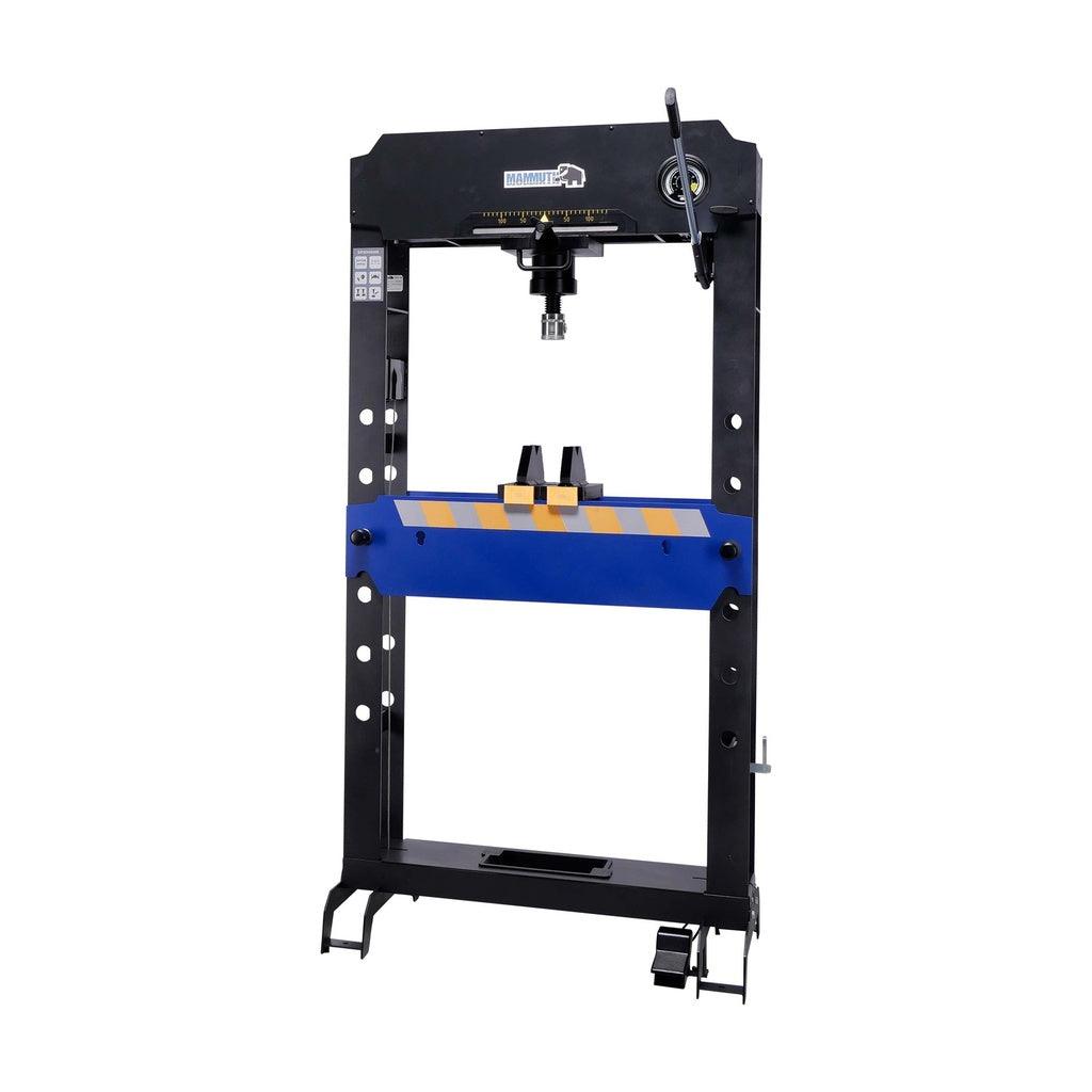 MAMMUTH Werkstattpresse lufthydraulisch mit breitem Tisch und Fußpedal 30 Tonnen - Tools.de TP Profishop GmbH