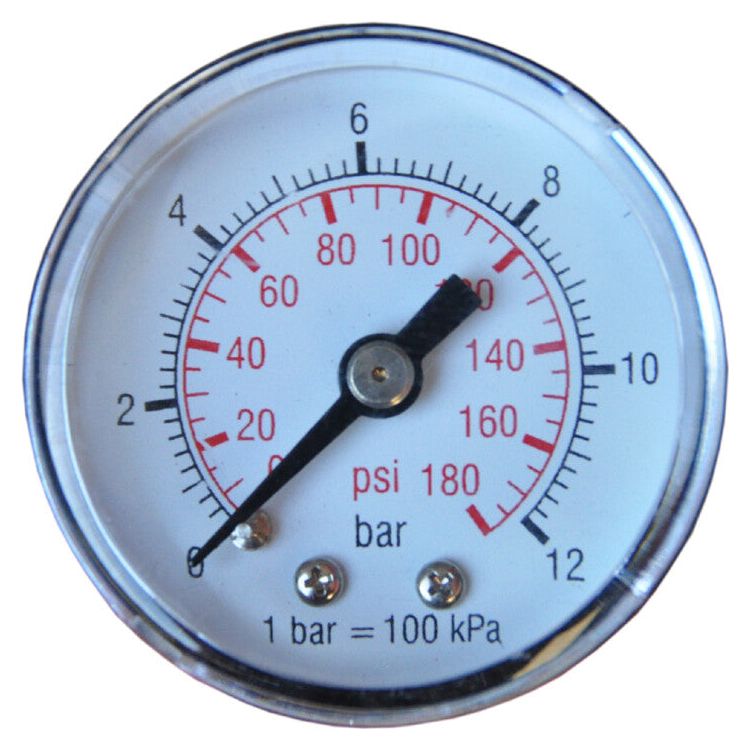 Steiner Airtools Manometer 40 mm, 1/8" Anschluss (für 1/4"+3/8"+1/2" Geräte) SL15012