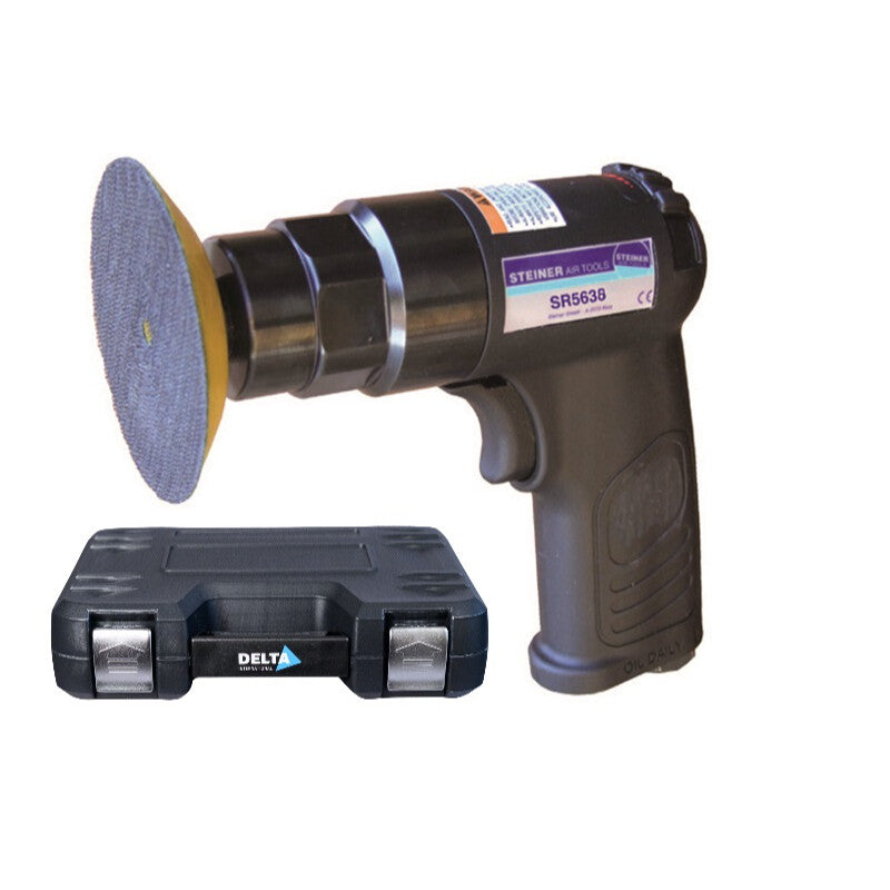 Steiner Airtools Mini-Schleifer, 50+75mm Pad im Koffer mit Acc. SR5638K