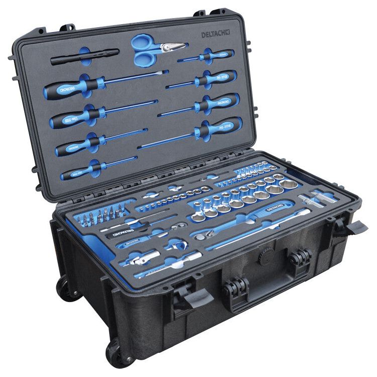 Deltach Mobiler Werkzeugkoffer, gefüllt mit FOAM 127-teilig - 520505