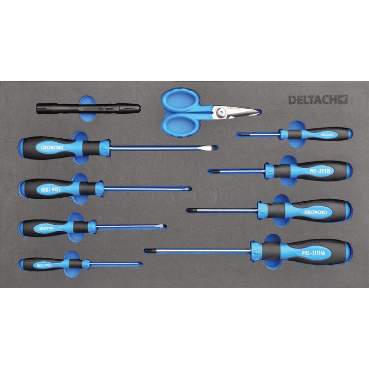 Deltach Mobiler Werkzeugkoffer, gefüllt mit FOAM 127-teilig - 520505