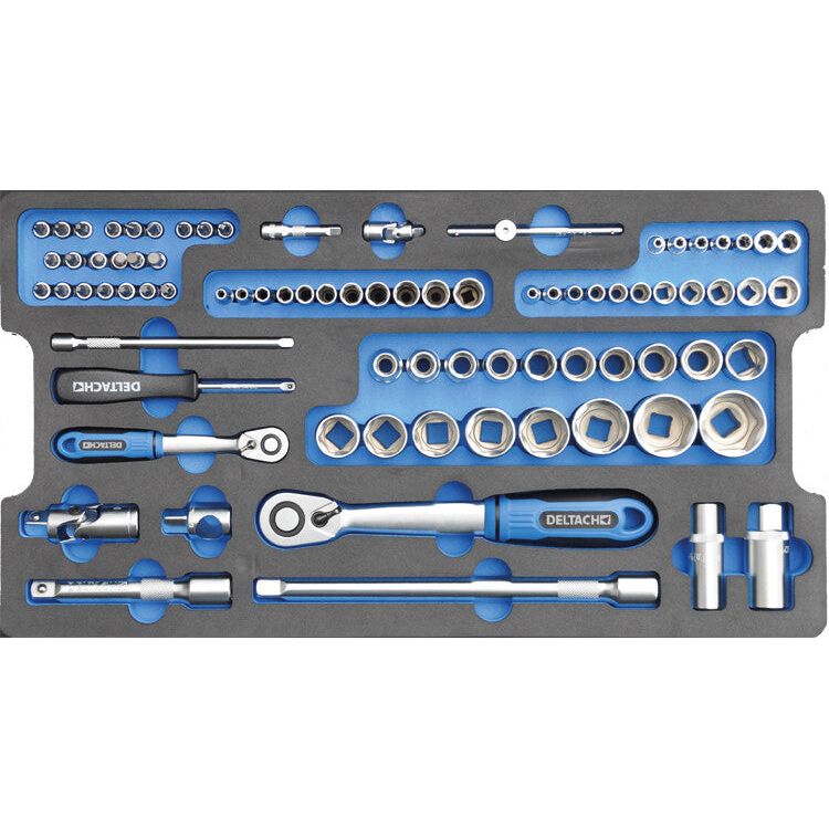 Deltach Mobiler Werkzeugkoffer, gefüllt mit FOAM 127-teilig - 520505