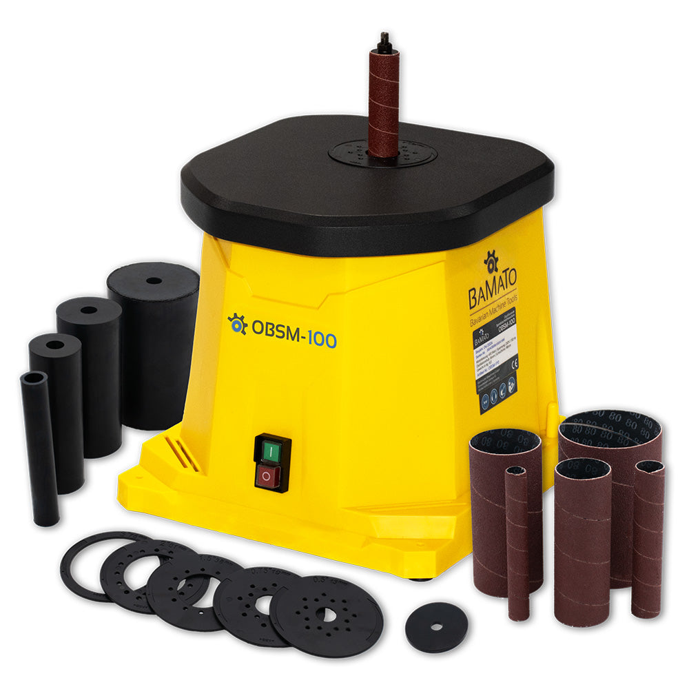 BAMATO Oszillierende Spindelschleifmaschine OBSM-100 inkl. XXL-Zubehörset