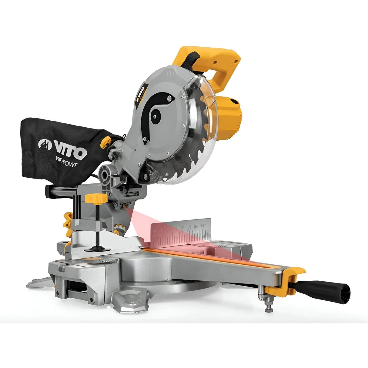 VITO Kapp- und Gehrungssäge 1800W 216mm Sägeblatt - Zugsäge Kreissäge Teleskoparm - VISCME