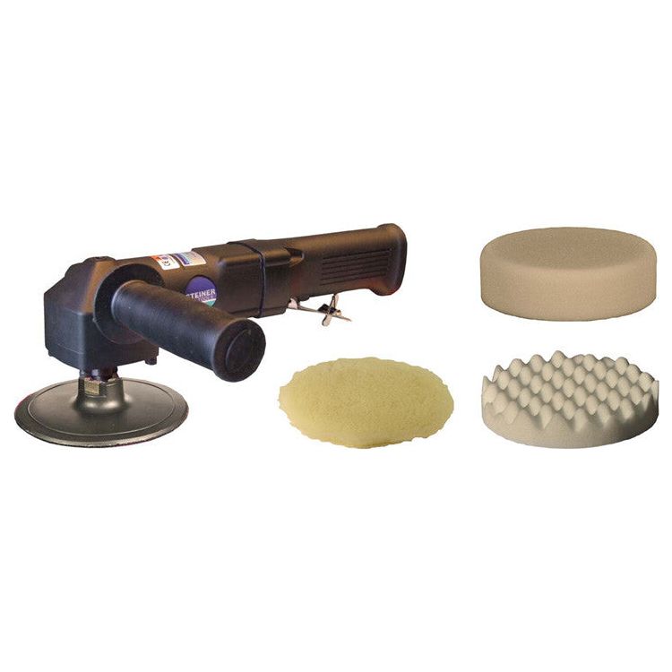 Steiner Airtools Polierer 150mm Klettverschluss-Pad + Zubehör SR1442SET