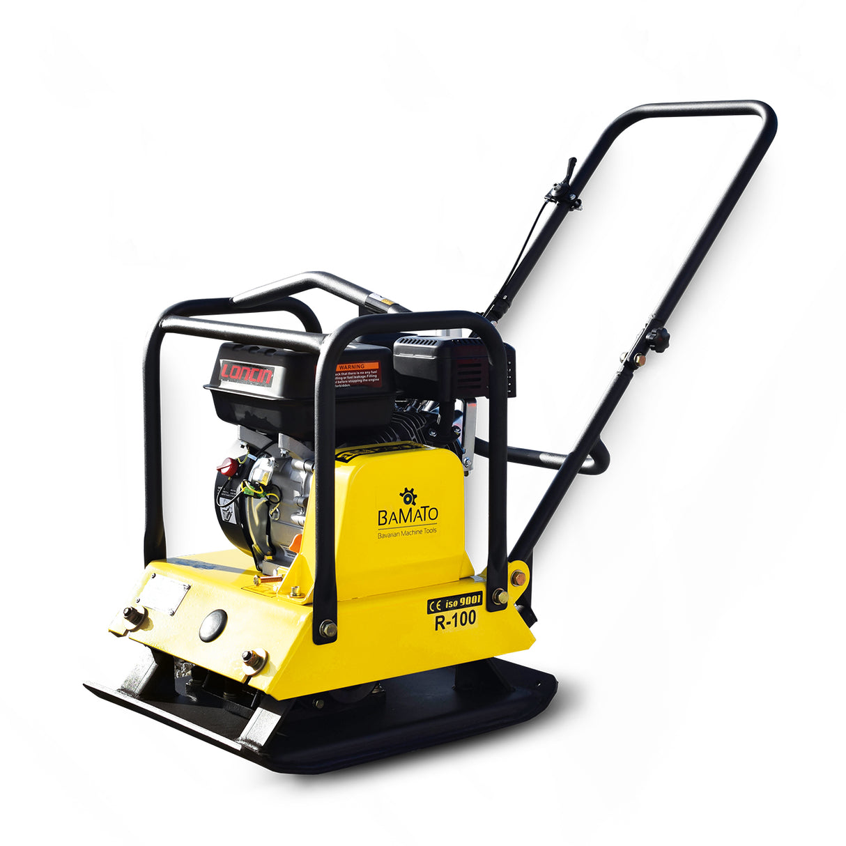 BAMATO Rüttelplatte R-100 mit Gummimatte & Zubehörsatz