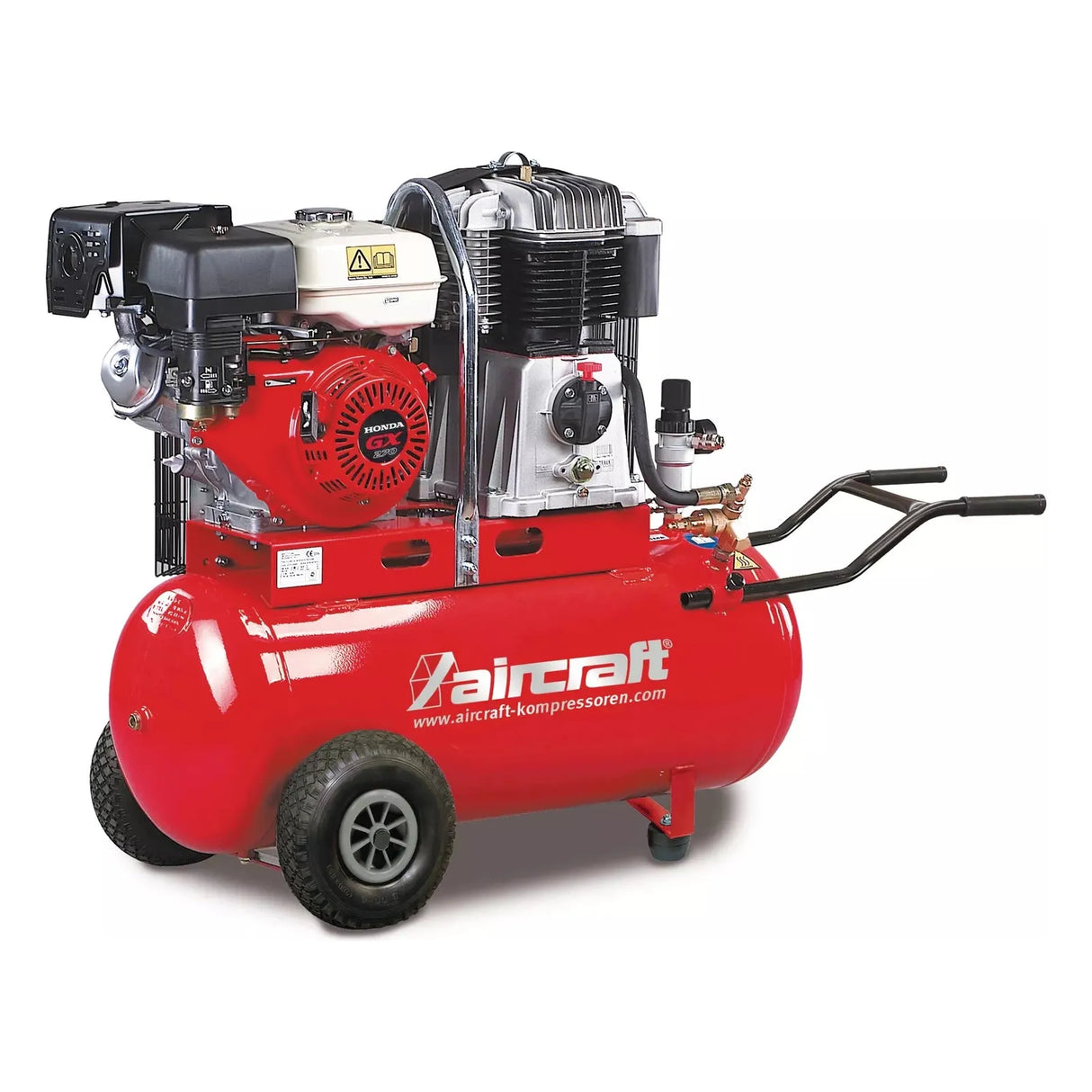 AIRCRAFT Kolbenkompressor - Mobiler Kolbenkompressor mit Honda Benzinmotor AIRBAU 652/100 B PRO SM-2006530