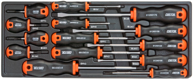 Schraubendreher-Satz, 14-tlg., Softgrip, M-Modul