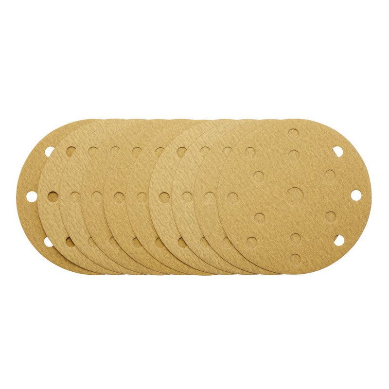 Draper Tools Schleifpapier Ø150mm, Klettverschluss 15 Löcher, K180, 10St. D08475