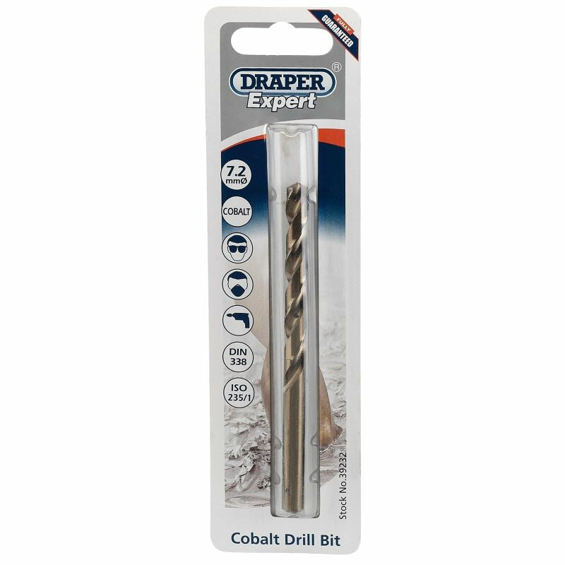 Draper Tools Spiralbohrer 7,2mm, Kobalt D39232