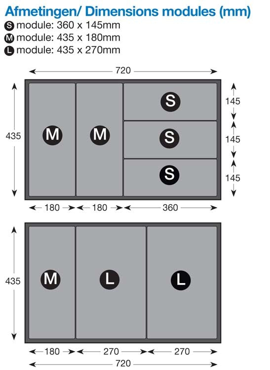 Sicherungsringschlüssel-Satz, L/R, 12-teilig, M-Modul