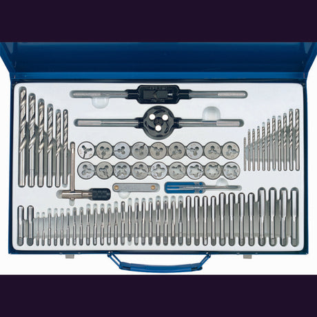 Draper Tools Gewindebohrer- und Schneidsatz, metrisch und BSP, 76-tlg. D79205