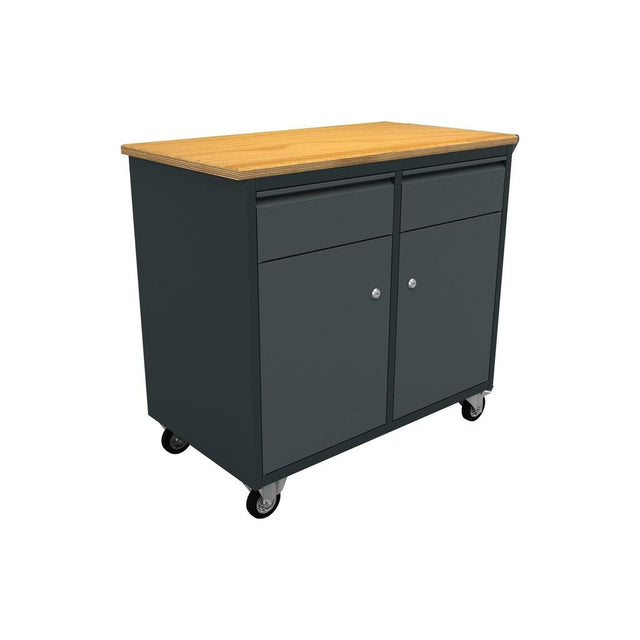 TOOLBOX4YOU Mobile Werkbank mit 2 Schubladen und 2 Türen - WBG01M - Tools.de TP Profishop GmbH