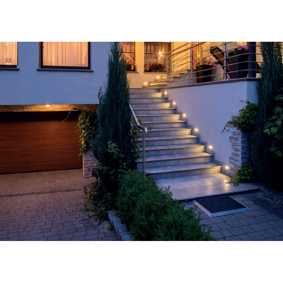 ASLO LED Wand Einbau Leuchte Treppenlicht LED Wandleuchte 230V IP54 65x65mm