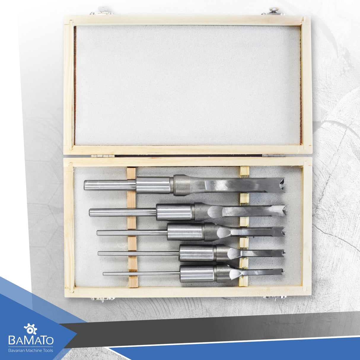 BAMATO 5-tlg. Stechbohrer-Set in Holzbox
