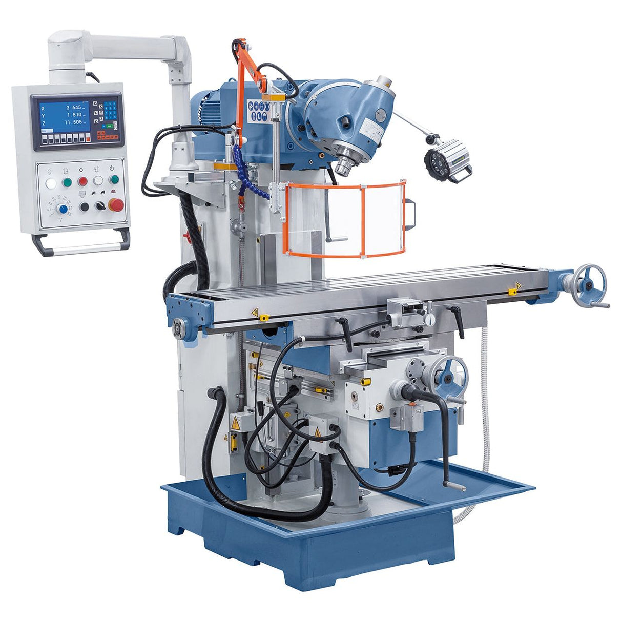 BERNARDO Universalfräsmaschine mit Servoantrieb – Modell UWF 110 Servo - 1000 inkl. 3-Achs-Digitalanzeige ES-12 H *