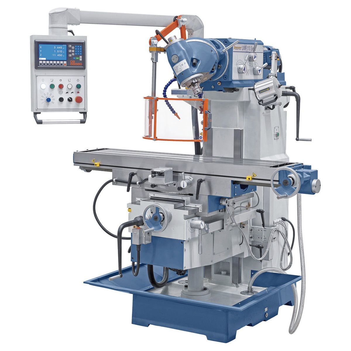 BERNARDO Universalfräsmaschine mit Servoantrieb – Modell UWF 110 Servo - 1000 inkl. 3-Achs-Digitalanzeige ES-12 H *