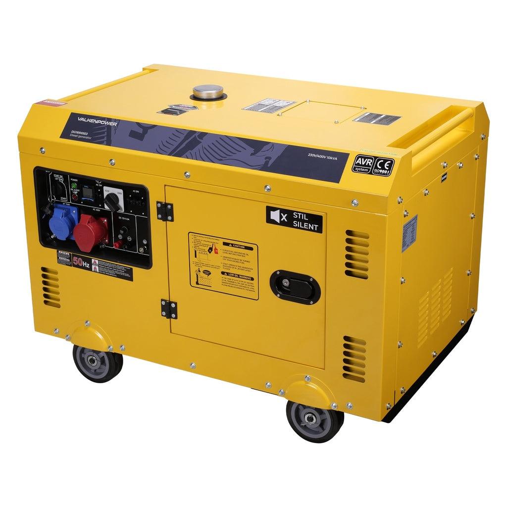 Valkenpower AVR 10kVA Diesel Silent Stromerzeuger, 8KW Diesel Generator 230V-400V 10kVA - DG11000SE3 - Tools.de TP Profishop GmbH