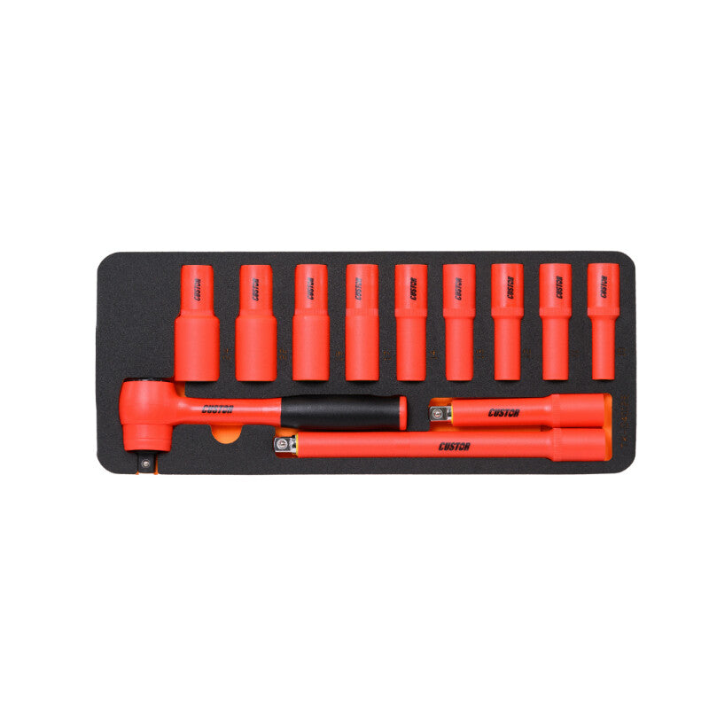 VDE 1/2" Steckschlüsselsatz, 12 Stück, M-Modul