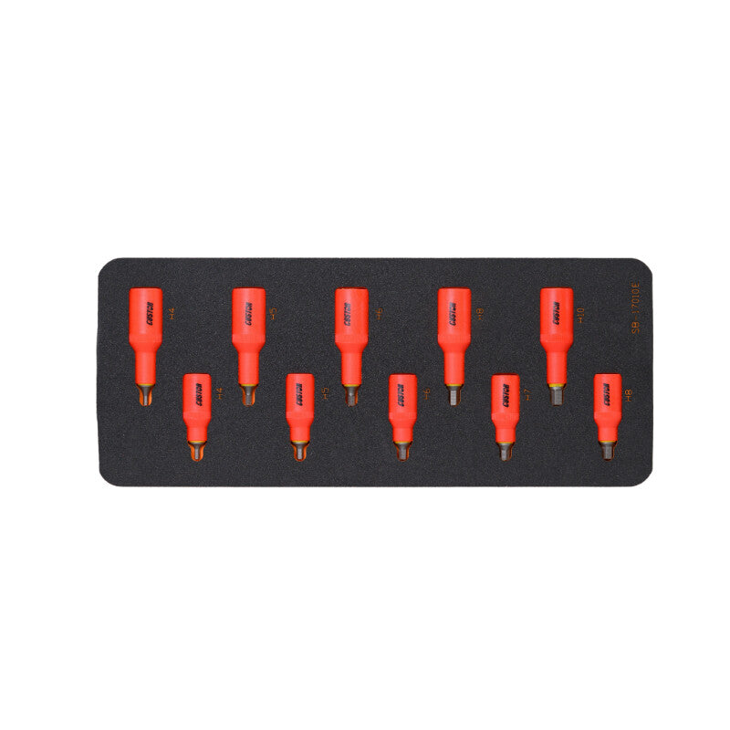 VDE 3/8"+1/2" Steckschlüssel-Satz, 10-tlg, M-Modul