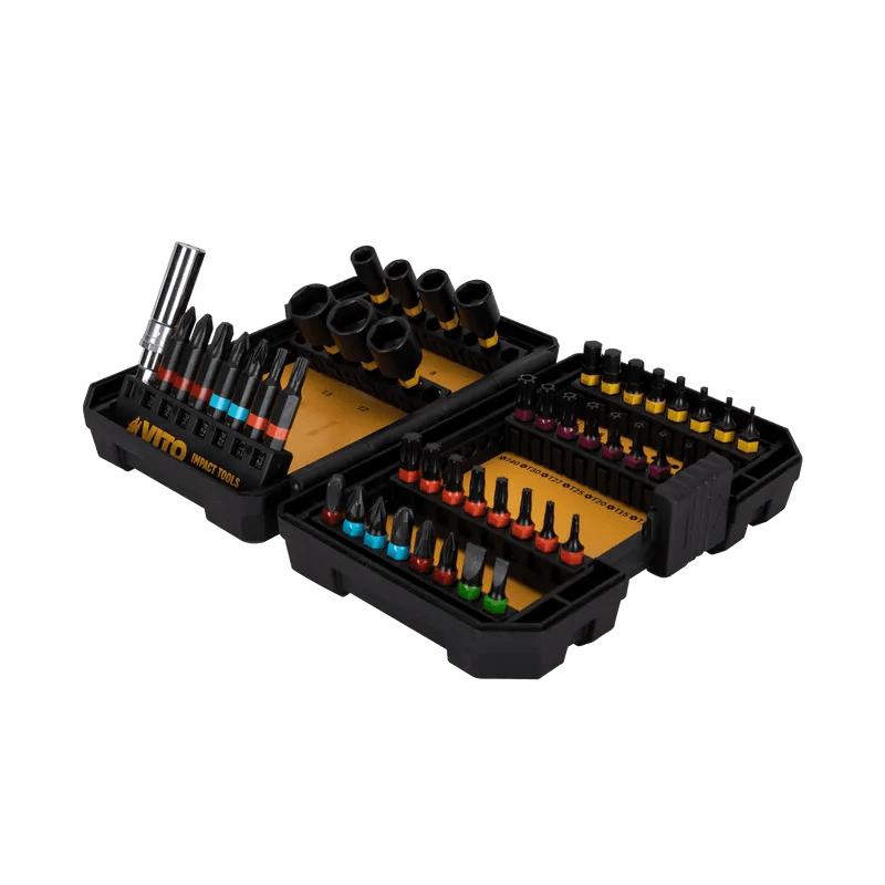 VITO 47 tlg. Schlagschrauber Bitsatz - Schrauberbits und Steckschlüssel Set Impact Zubehör Schlagschrauber Bohrschrauber - Pro Power - VIBI47 - Tools.de TP Profishop GmbH