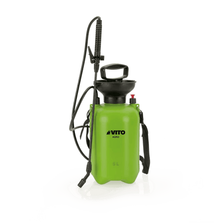 VITO Drucksprüher 5 L - rückentragbar - Gartenspritze, Sprühgerät, Rückensprühgerät, Rückenspritze, Unkrautspritze - für Sprüharbeiten in Haus & Garten, Industrie oder Forst - Agro - VIPU5 - Tools.de TP Profishop GmbH
