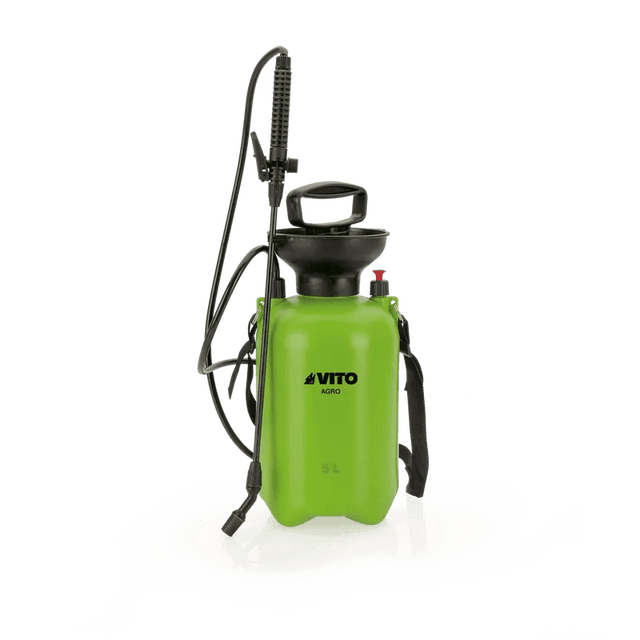 VITO Drucksprüher 5 L - rückentragbar - Gartenspritze, Sprühgerät, Rückensprühgerät, Rückenspritze, Unkrautspritze - für Sprüharbeiten in Haus & Garten, Industrie oder Forst - Agro - VIPU5 - Tools.de TP Profishop GmbH