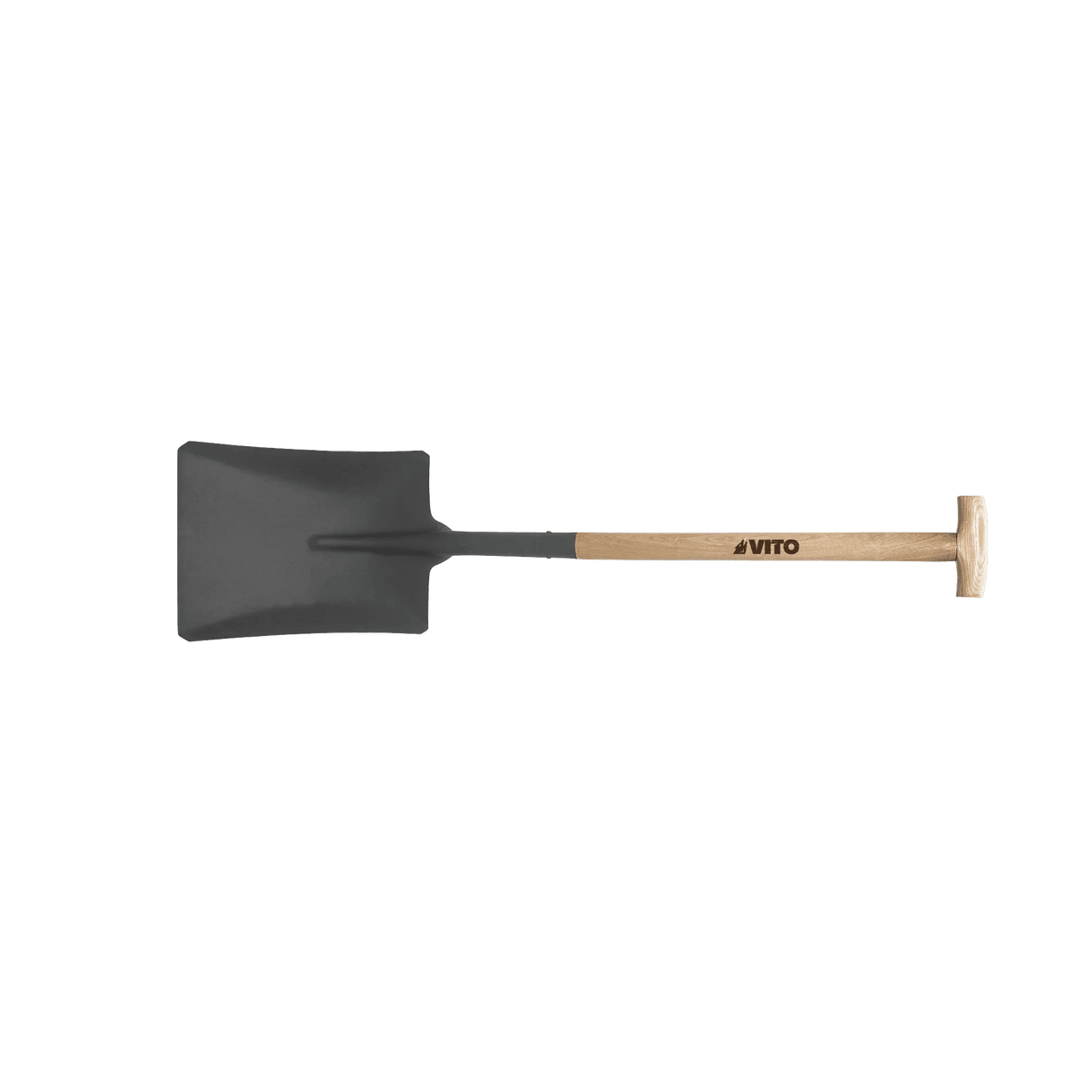 VITO Eckige Schaufel - Spaten aus gehärtetem Stahl und mit robustem T-Holzgriff - Hand Tools - VIPQCMT - Tools.de TP Profishop GmbH
