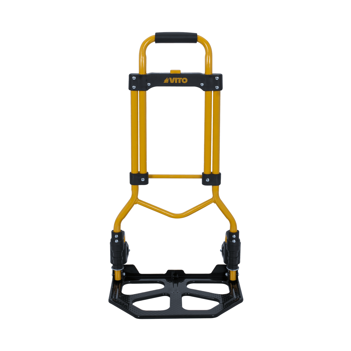 VITO Faltbare Sackkarre | 80kg Tragkraft | Handkarre zum klappen - Transportkarre | klappbar | Tragkraft 80 kg | robuste Sackkarre | große Schaufel | Stapelkarre mit Vollgummi-Bereifung VICTD80 - Tools.de TP Profishop GmbH