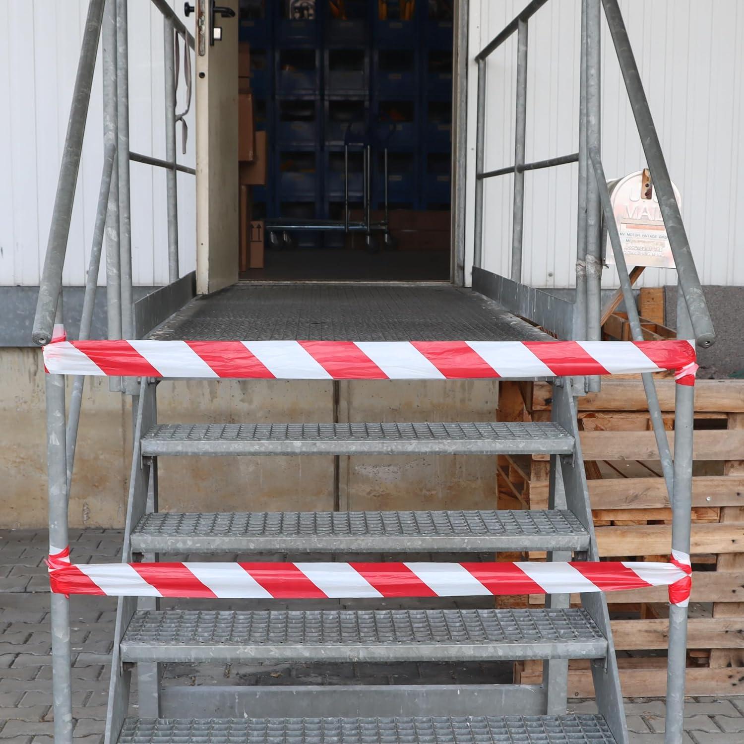 VITO Flatterband Rolle 200m x 70mm - Absperrband, Warnband, Markierungsband, Trassenband, Absperrungsband, Sperrband - rot/weiß im Karton - nicht klebend - Security - VIFM200 - Tools.de TP Profishop GmbH