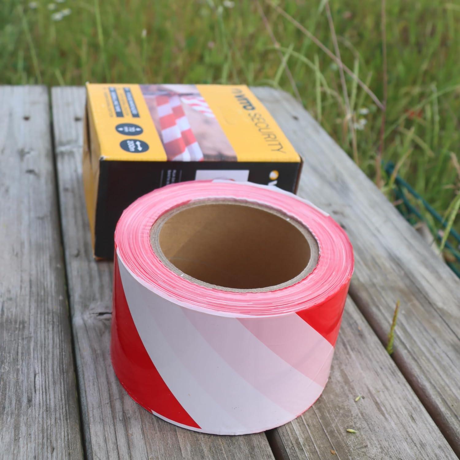 VITO Flatterband Rolle 200m x 70mm - Absperrband, Warnband, Markierungsband, Trassenband, Absperrungsband, Sperrband - rot/weiß im Karton - nicht klebend - Security - VIFM200 - Tools.de TP Profishop GmbH