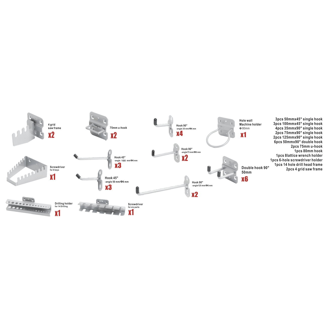 VITO Männerküche Haken & Zubehör Set 28 tlg. VIAGG28 - Tools.de TP Profishop GmbH