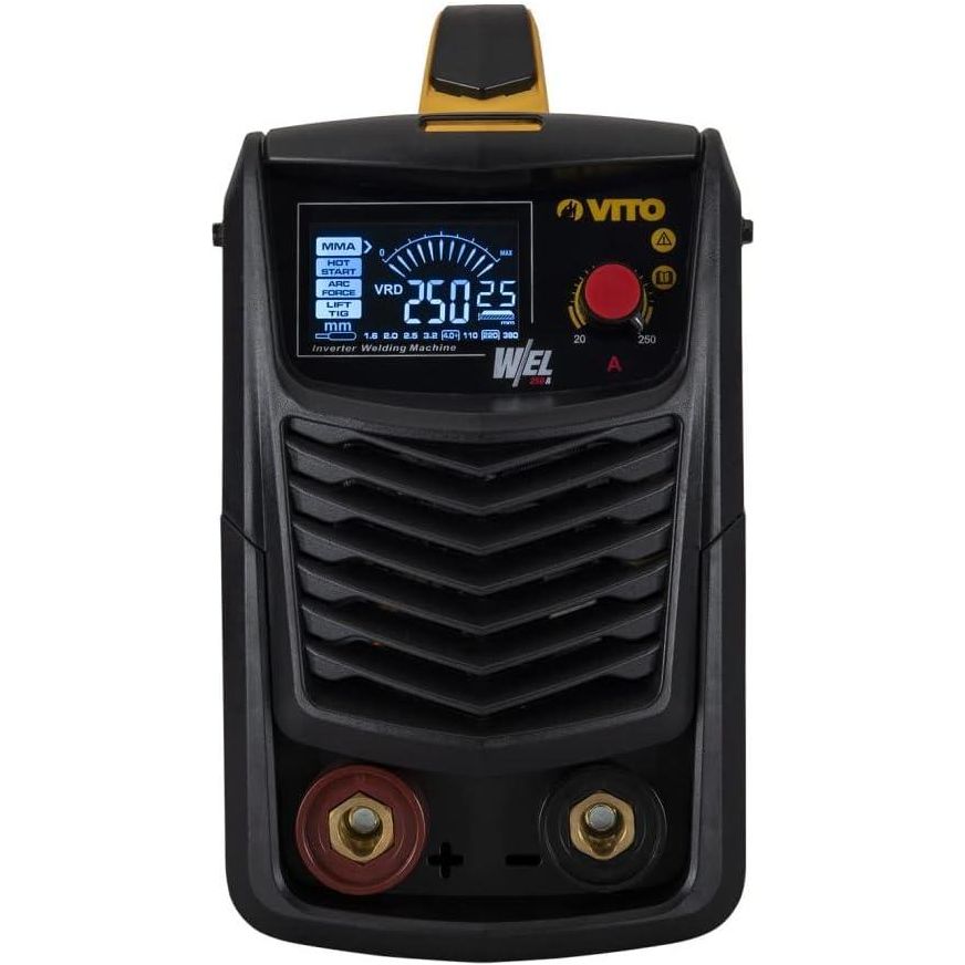 VITO Multischweißgerät LCD-Display Kombischweißgerät IGBT Schweißgerät 20-200A MMA/TIG/WIG - Aluminium Schweißen - Schweißgerät Elektrode - Inverter Schweissgerät - Elektroden Inverter - VII250A - Tools.de TP Profishop GmbH
