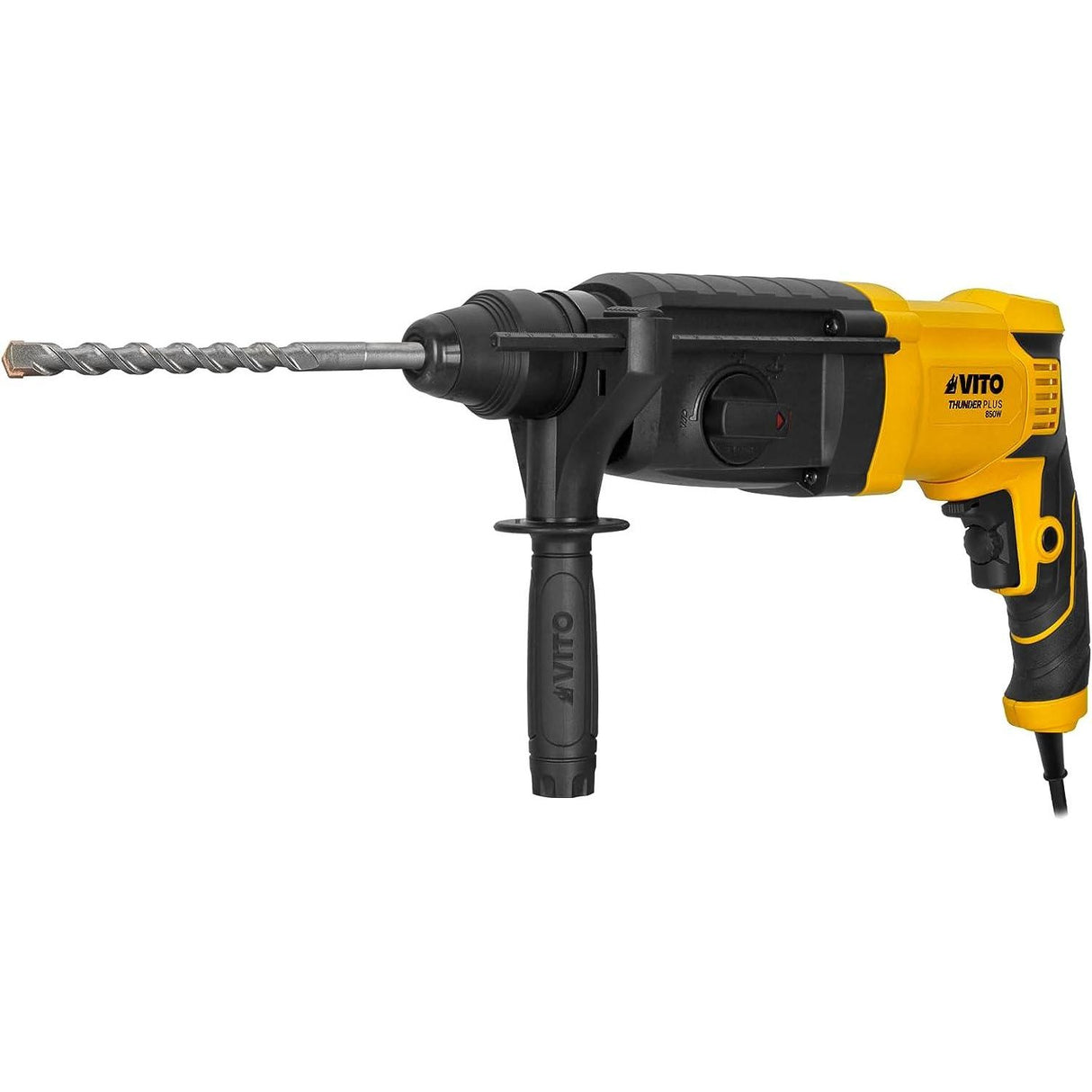 VITO ThunderPlus SDS-plus Bohrhammer VIMPDP850 850W, 3,5 Joule, Rechts-/Linkslauf, variable Drehzahl, Bohr-Ø Mauerwerk 26mm, 3x SDS-plus Bohrer, Spitz- + Flachmeißel, Koffer - Tools.de TP Profishop GmbH