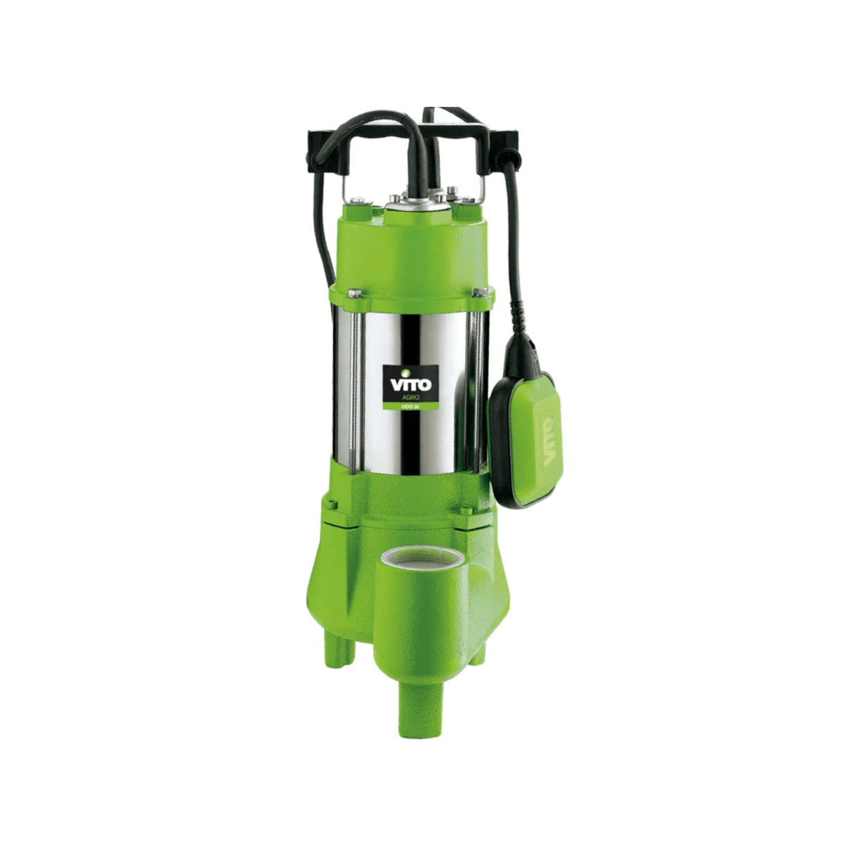 VITO Wasserdichte Pumpe, Wasserpumpe, 1.100 Leistung, 1.100 W, maximale Hubleistung 13 m, maximale Saugleistung 5 m, maximale Wassertemperatur 35 °C - (VIBSS1100) - Tools.de TP Profishop GmbH