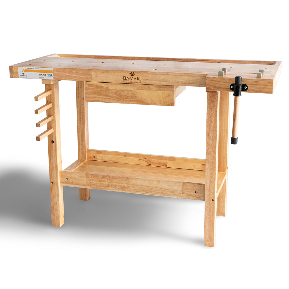 BAMATO WORK-1260 Massivholz-Werkbank