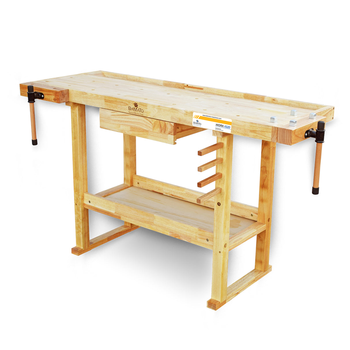 BAMATO WORK-1520 Massivholz-Werkbank