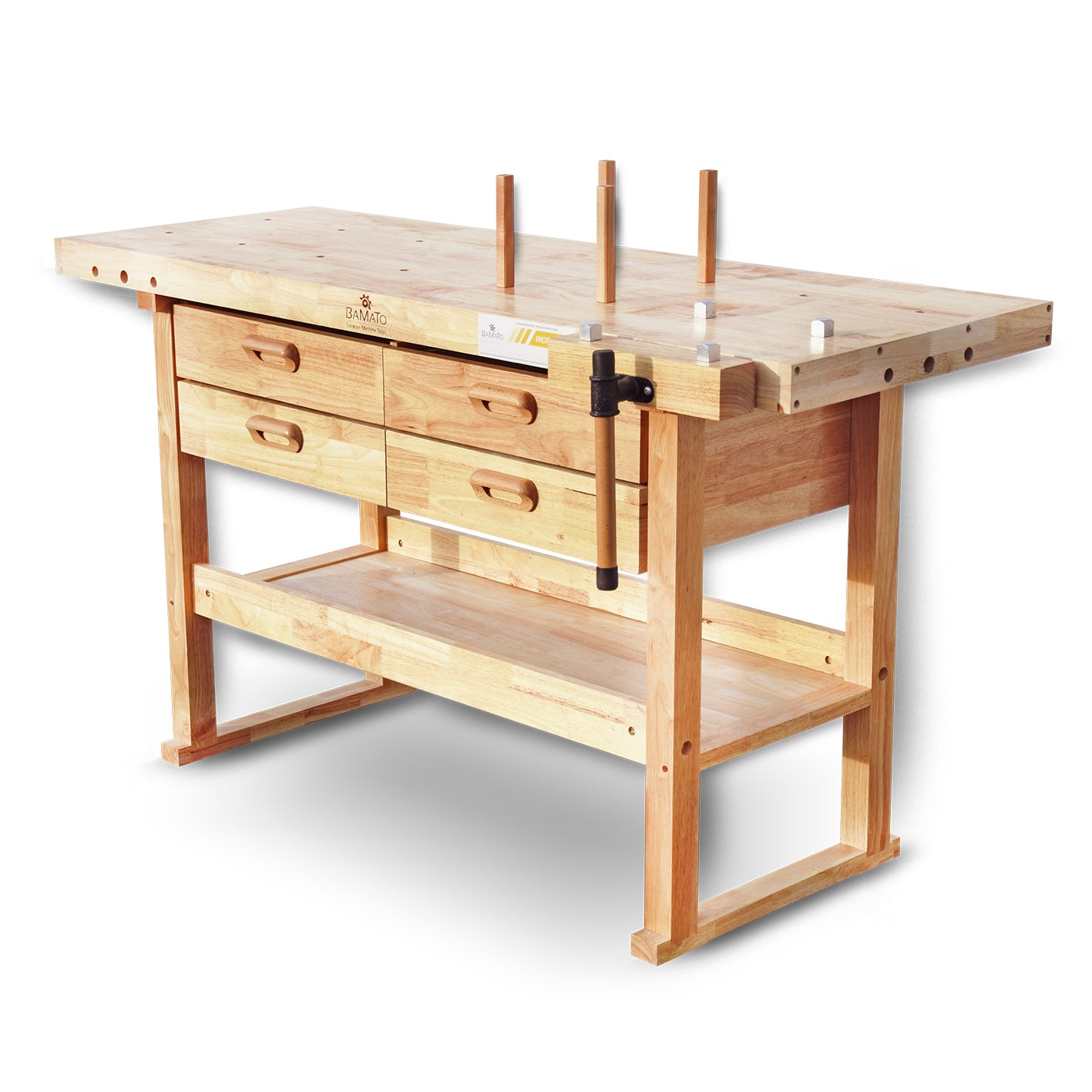BAMATO WORK-1640 Massivholz-Werkbank
