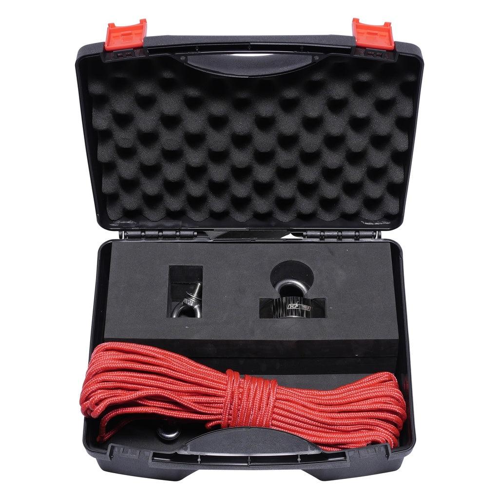 XPTools Angelmagneten-Set 170 kg inklusive Seil, Haken und Box - MF170BOX - Tools.de TP Profishop GmbH