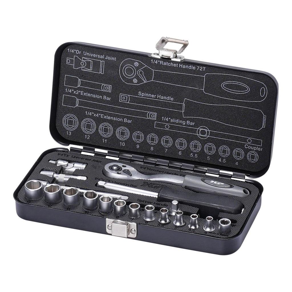 XPTools Steckschlüsselsatz 1/4'' 20 Stück - XP14S20 - Tools.de TP Profishop GmbH